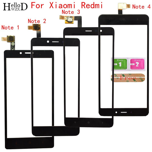 Mobile Touch Screen Glass For Xiaomi Redmi Note 1 Note 2 Note 3 Note 4 5A Touchscreen Lens Sensor Touch Screen Digitizer Panel